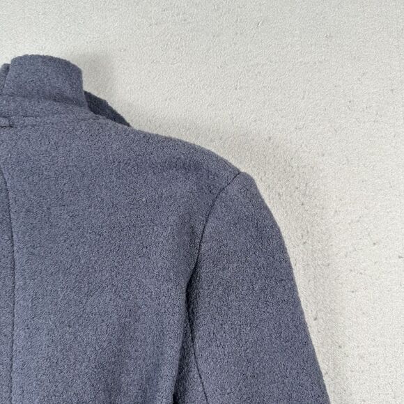 Vivian‎ Shyu Wool Blazer Jacket Women’s Small Navy Blue Ruffle Button Front - Picture 15 of 16